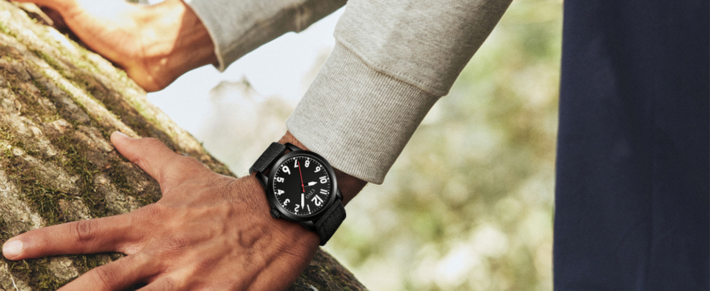 Годинник чоловічий CIVO з великими цифрами: аналоговий класичний годинник на зап'ясті з великими цифрами - водонепроникний кварцовий годинник у стилі мілітарі для чоловіків з підсвічуванням - подарунок для чоловіків, людей похилого віку з поганим зором, коричневий A1