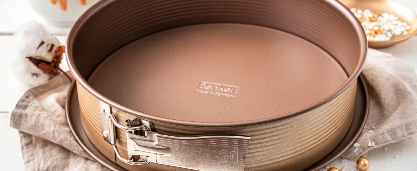 Форма для випічки Zenker Springform Perfect Black 26 см – антипригарна, сталь, витримує +230°C, Німеччина
