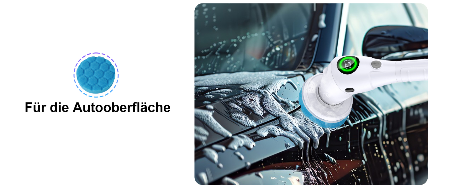 Електрична щітка для чищення з 8 насадок, регулювання швидкості, LED дисплей - для ванної, кухні, авто