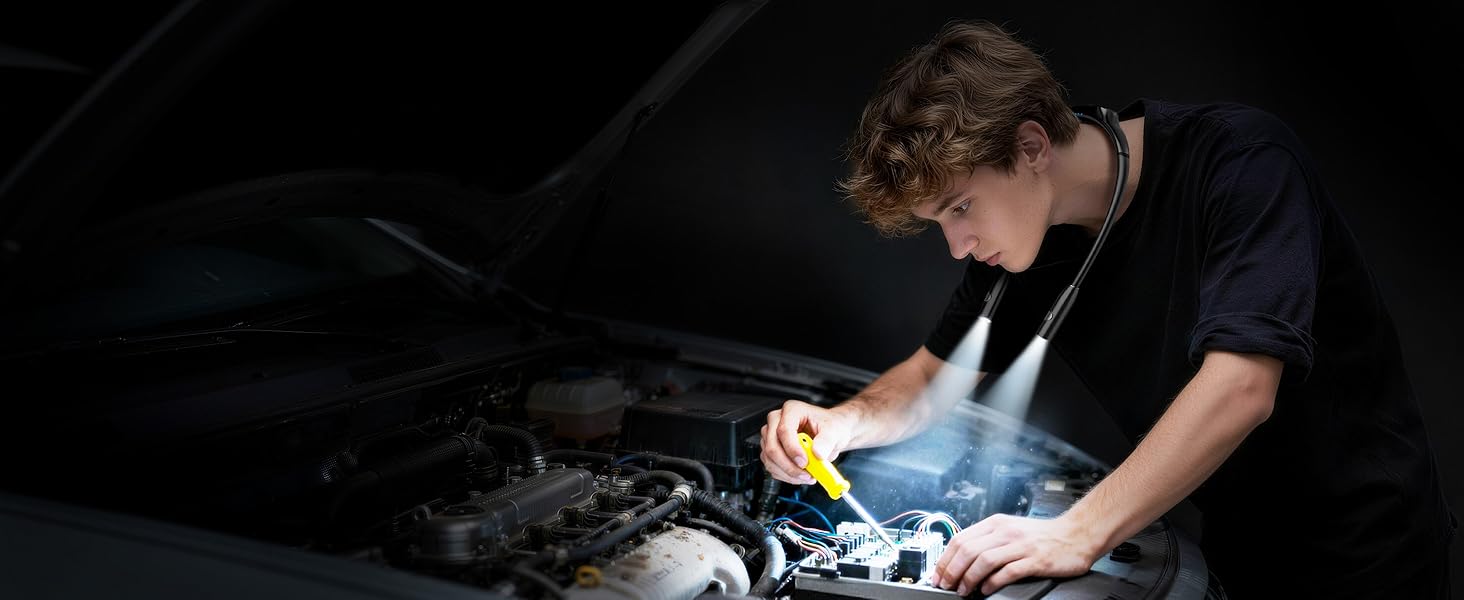 Ліхтар на шию Gritin для читання, ліхтар на ліжко з регулюванням яскравості та 3 режимами освітлення, LED лампа для книг 80 годин, гнучкий, чорний