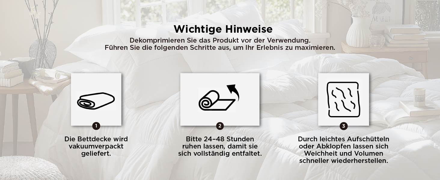 Комплект постільної білизни BEDSURE: ковдра зимова 135x200, ковдра літня 135x200, ковдра всесезонна 135x200, 450gsm, білий