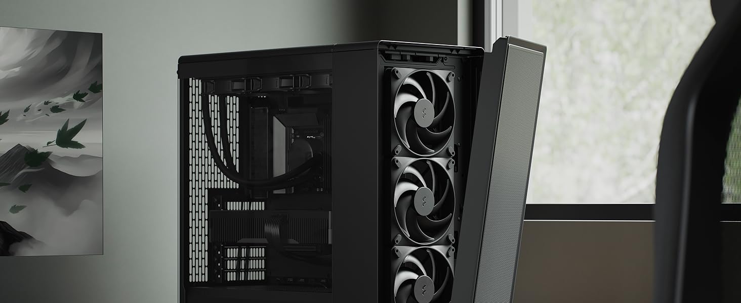 Корпус для ПК Fractal Design Meshify 2 White: Прозора бічна панель з загартованого скла, Mesh-панель, 3 вентилятори Momentum, підтримка ATX/mATX/ITX