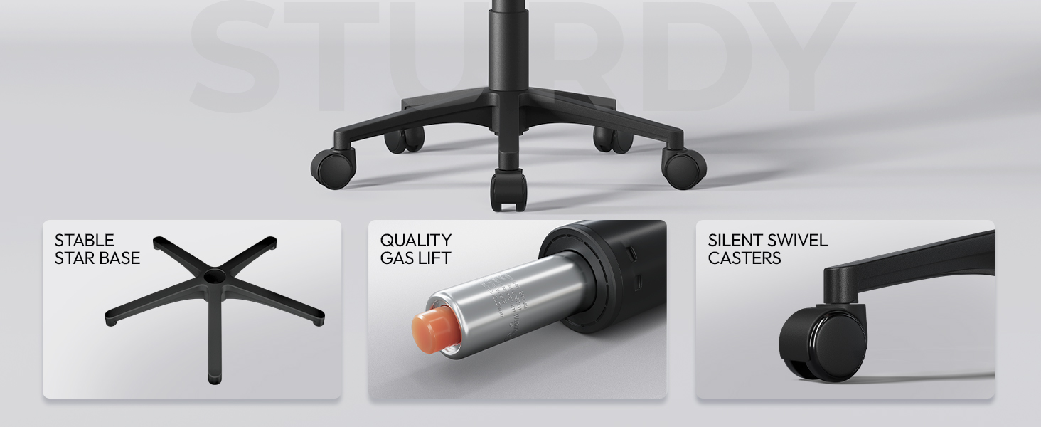 Офісне крісло Yaheetech ергономічне, комп'ютерне крісло з сітчастою спинкою, крісло для офісу з підлокітниками, крісло керівника з сітки, регульоване по висоті, вантажопідйомність 136 кг, дихаюче, функція гойдання (Чорний, відкидні підлокітники)