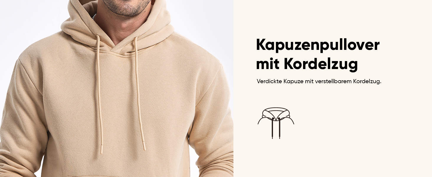 Чоловічий зимовий худі JMIERR білого кольору — теплий бавовняний прогулянковий пуловер з капюшоном та кишенями, розмір L