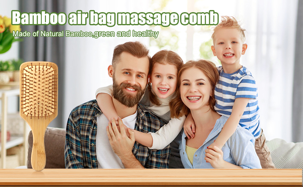 Набір дерев'яних гребінців з бамбука (3 шт.) для волосся: чоловічих, жіночих, дитячих, густого, довгого, хвилястого волосся