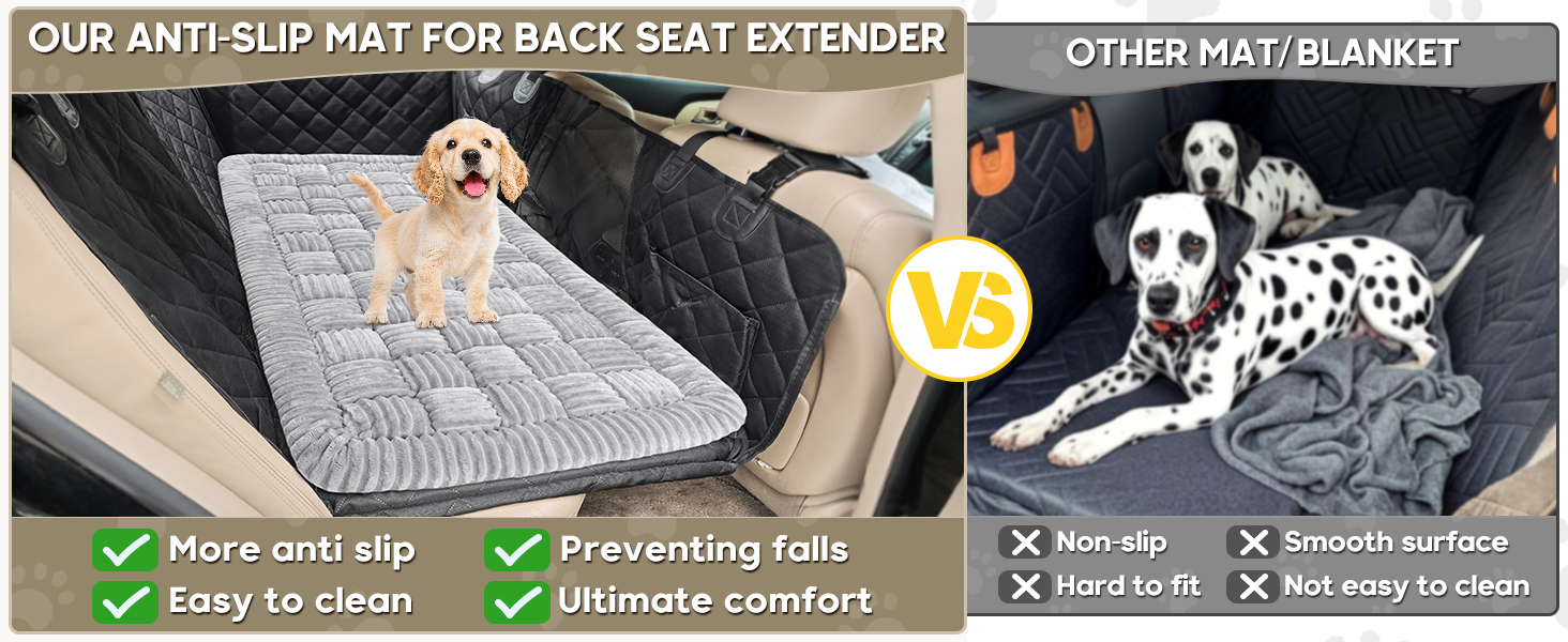 Килимок для собак у машину Loiion, захист заднього сидіння, чорно-білий, 127x62.5 см