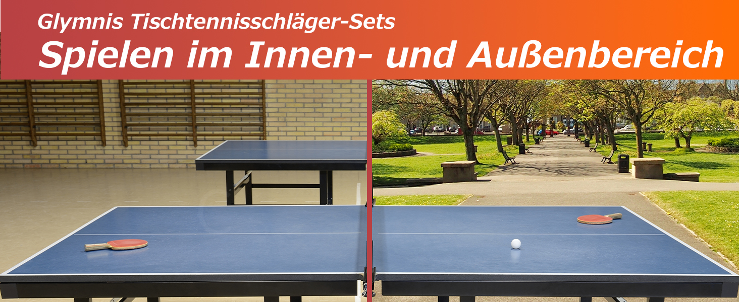 Набір для настільного тенісу Glymnis: 4 ракетки, 8 м'ячів, компактна сумка. Підходить для початківців, сім'ї та професіоналів