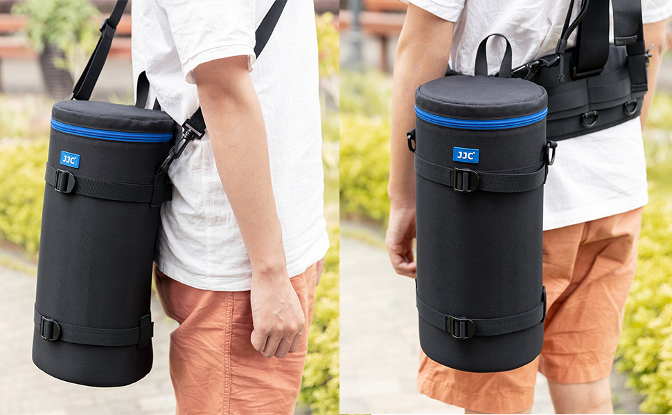 Сумка для об'єктива JJC Deluxe для Sony FE 200-600mm, Nikon Z 180-600mm, Nikon Z 600mm, водонепроникний захист, з плечовим ременем та знімним кишеньком