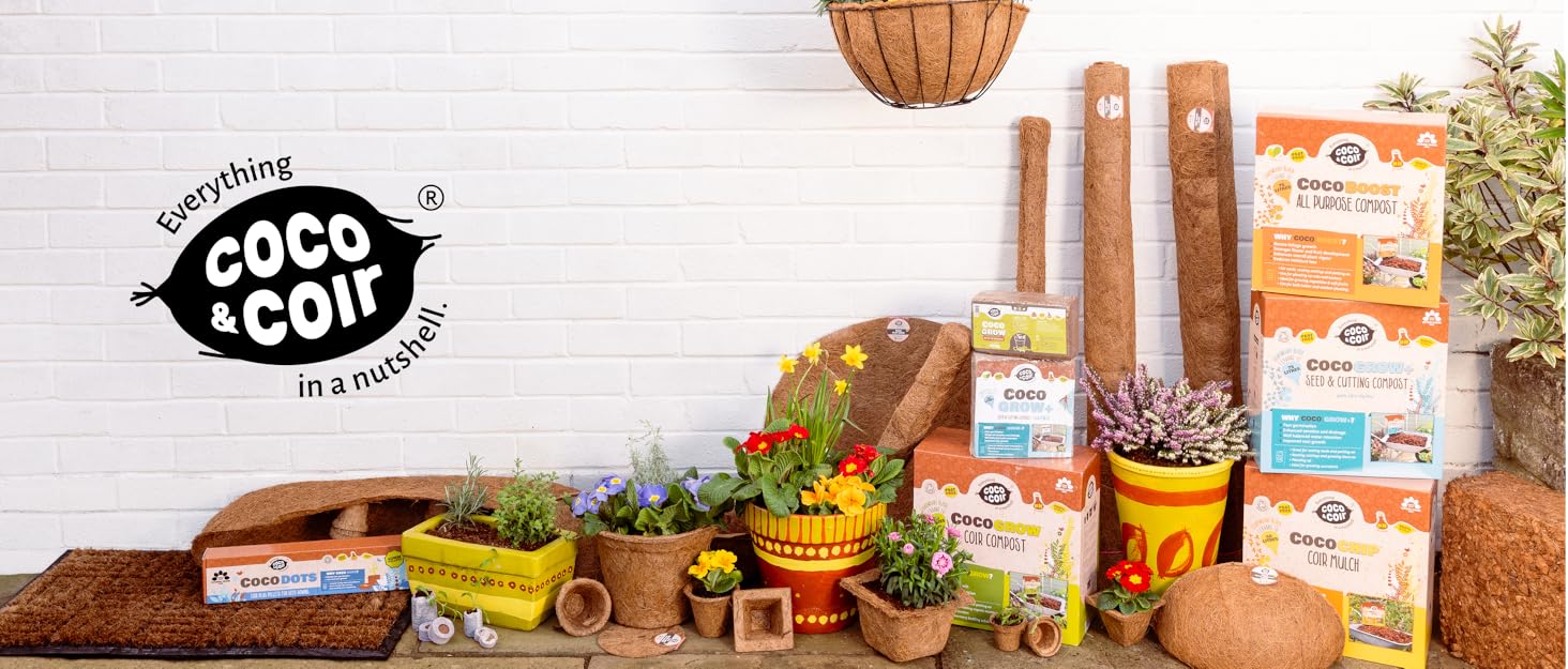 Coco&Coir® Преміум кокосовий килимок для взуття 45x75 см, нековзний, для вхідної зони, зовнішній та внутрішній, з ПВХ основою