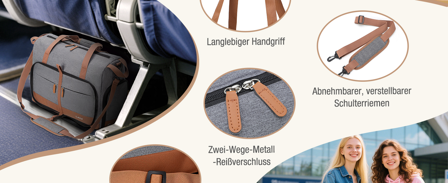 Спортивна сумка Lekesky 30L сірого кольору: туристична, для подорожей, з відділенням для взуття, валіза ручної поклажі Easyjet, водонепроникна