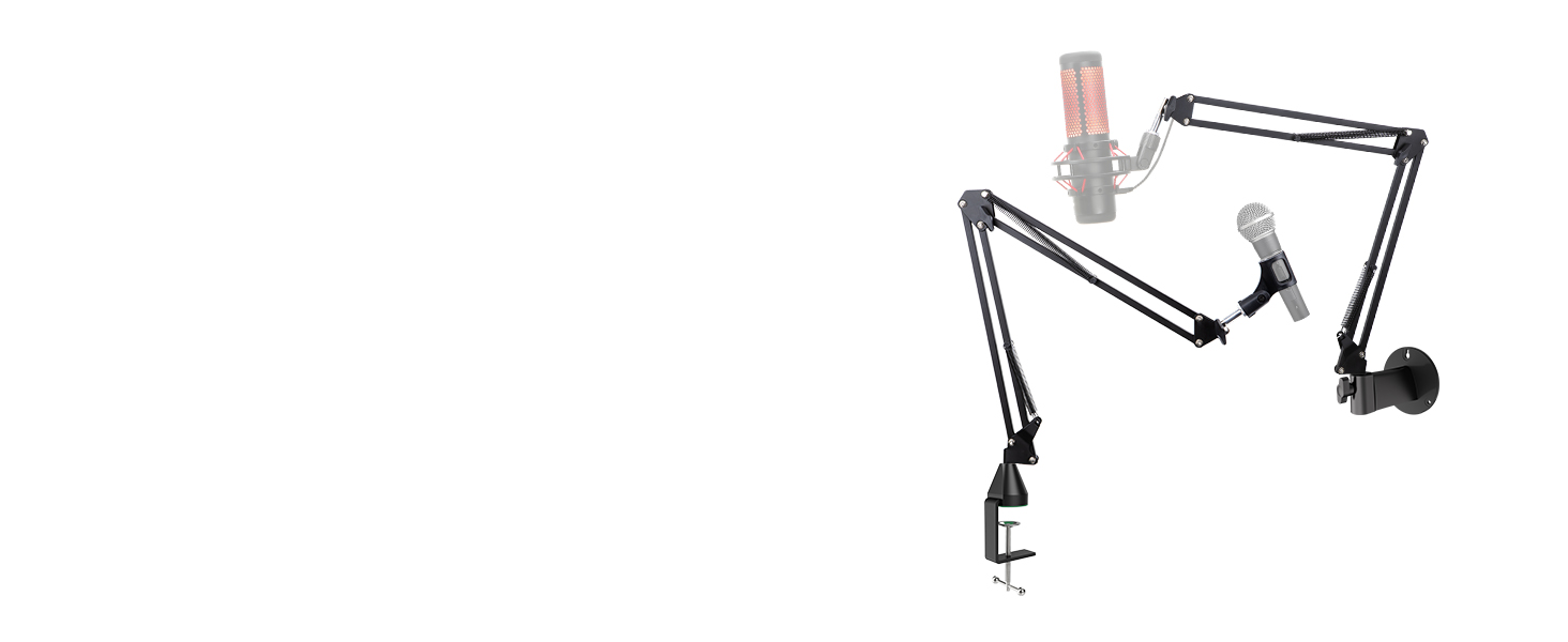 Тримач для мікрофону YOUSHARES Premium NBA6 - сумісний з Shure SM7B, Rode PodMic, Blue Yeti та ін.