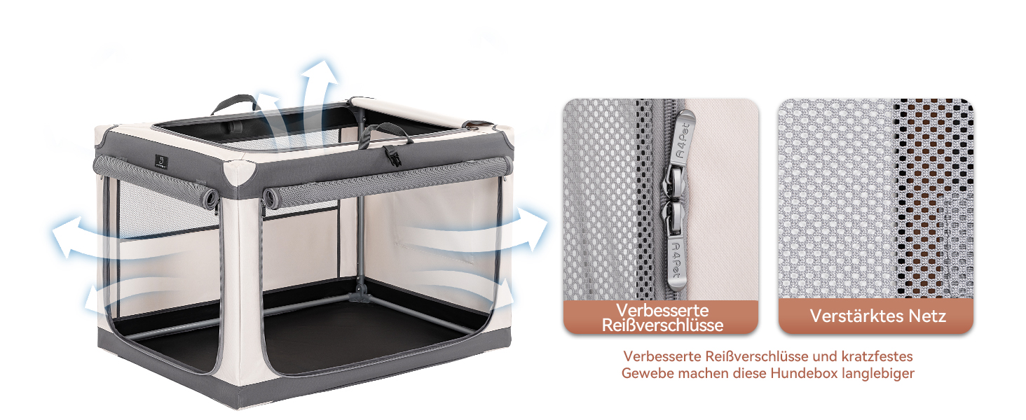 Складана переносна собача будка для великих собак, сіра, XL. Зручна переносна будка-транспортер з алюмінієвим каркасом для дому та подорожей