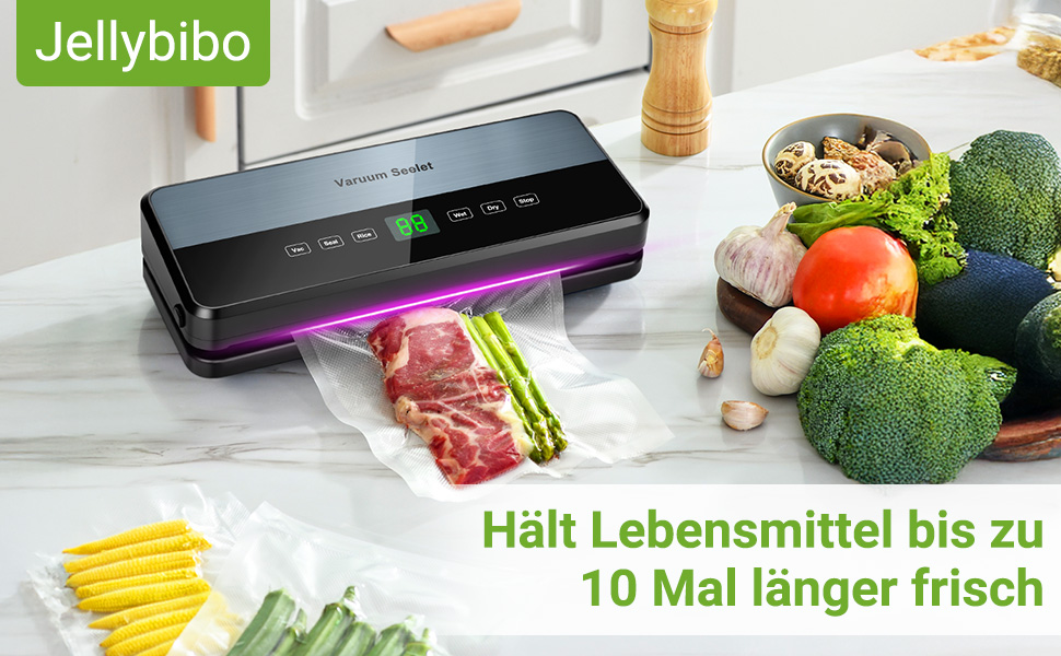 Вакуумний пакувальник 6-в-1 з мішками та рулонами, вбудований різак