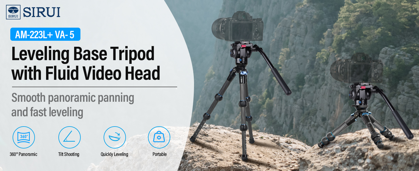 SIRUI AM-203S Міні-штатив з алюмінію: компактний, 15кг, 42см, для DSLR, Vlogging