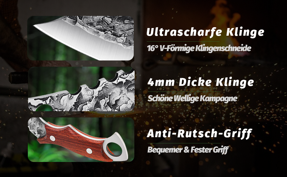 Японський кухонний ніж Dragon Riot: міцний кухонний ніж для професіоналів та любителів, ручна робота, з шкіряною піхвою. Ідеальний подарунок на Різдво.