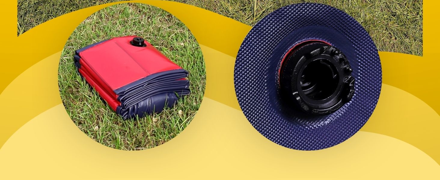 Дитячий надувний басейн Lionto для собак, Ø 80 см, 20 см, антиковзаюче покриття, зливний отвір, без насоса, синьо-червоний, S