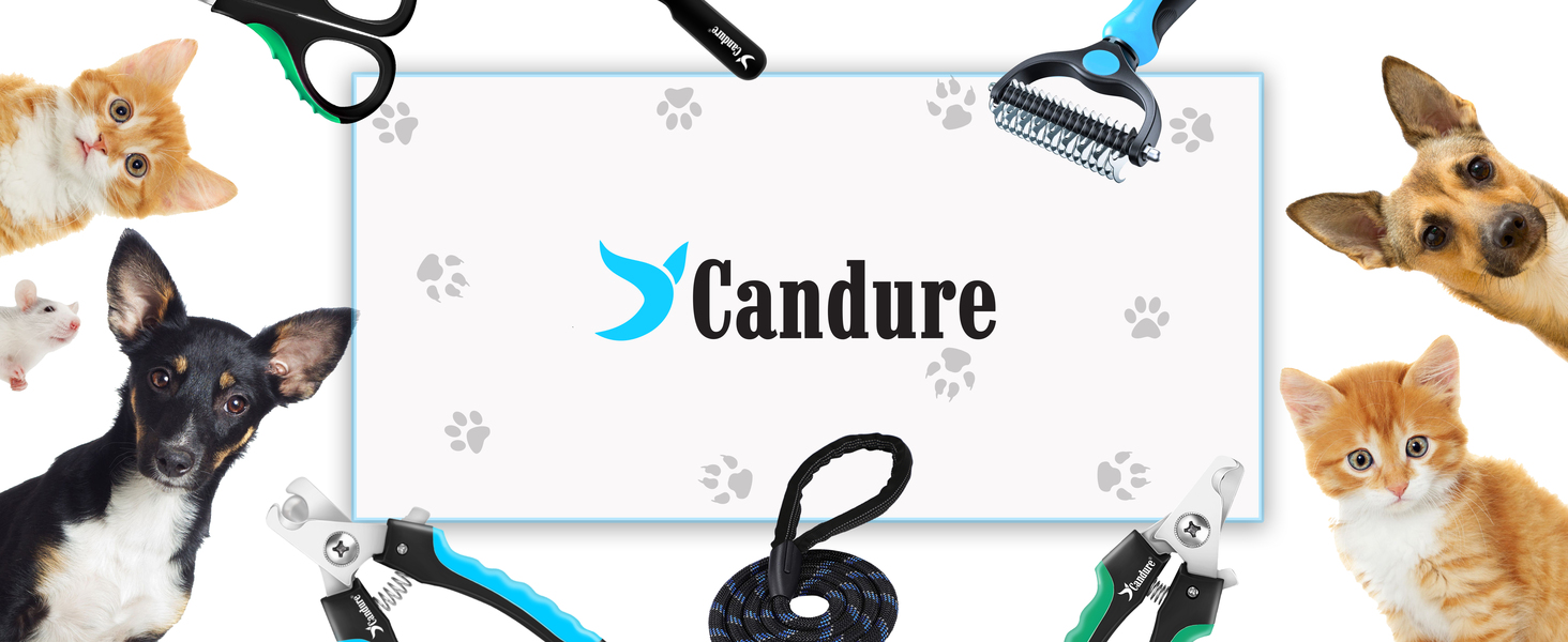 Професійні когтерізки для собак та котів Candure з пилочкою, нержавіюча сталь, 15 см, безпечний захист