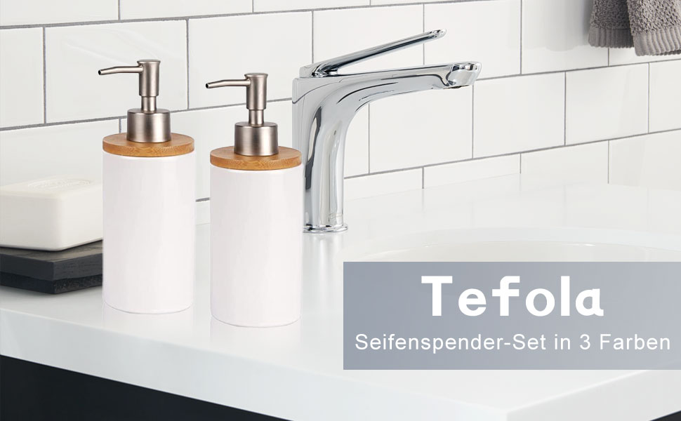 Дозатор для мила з кераміки, 500 мл, з металевим насосом, 2 шт. (для кухні та ванної кімнати)