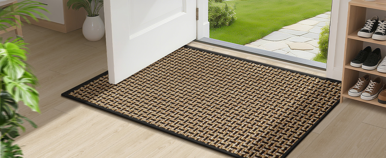 При Entrance килимок для входу LEKEEPGO 60x90 см, протиковзний вологопоглинаючий килим для дому та дверей, чорний
