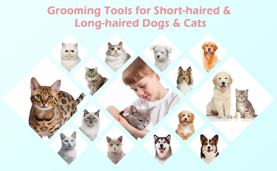 Щітка для догляду за шерстю собак, м'яка, для видалення шерсті, підходить для маленьких собак, цуценят, Йоркширських тер'єрів, пуделів, кроликів, котів (рожева)