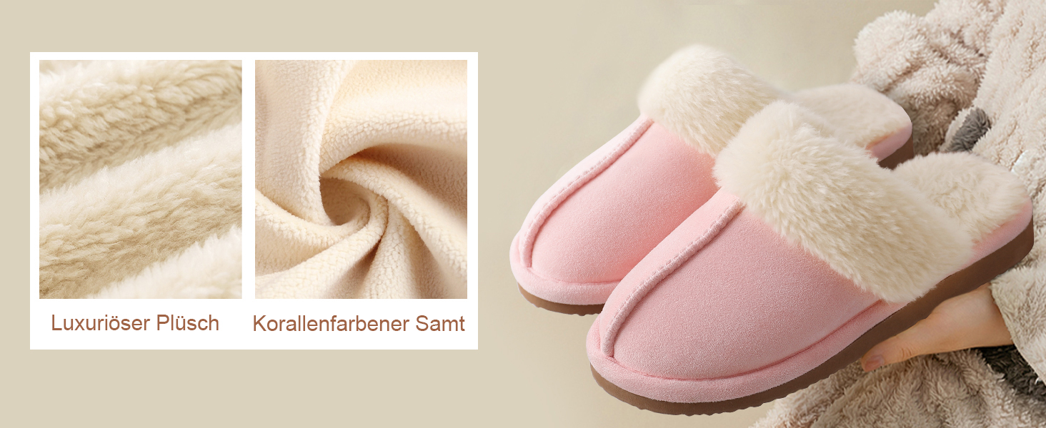 Жіночі халапи Litfun: теплі плюшеві тапочки з замшею та меморі-піною, з штучним хутром, для дому та вулиці, 38/38.5 EU, колір каштановий