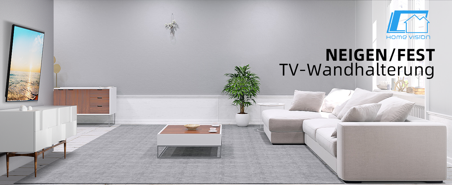 Кріплення для телевізора HOME VISION: настінне, нахильне, універсальне, для телевізорів 32-75 дюймів (плоских та вигнутих), до 75 кг, VESA 600x400 мм