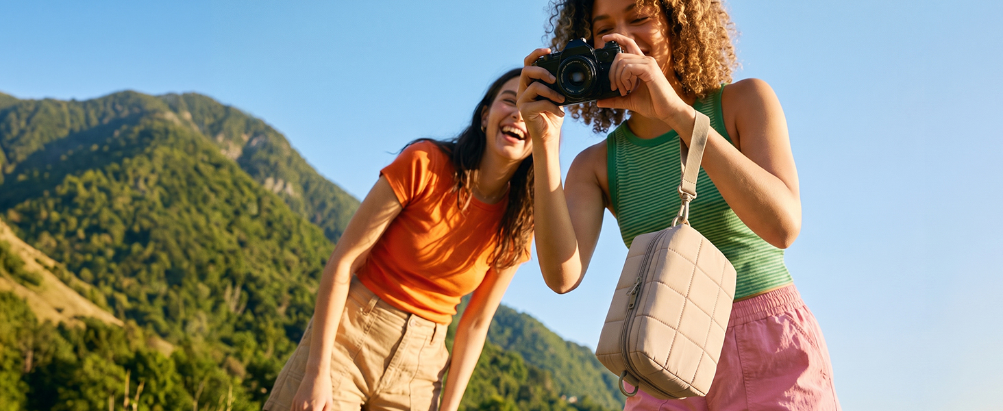 Сумка-чохол для цифрового фотоапарата bagsmart, еластичний захисний кейс з двома варіантами носіння, розмір L, чорний