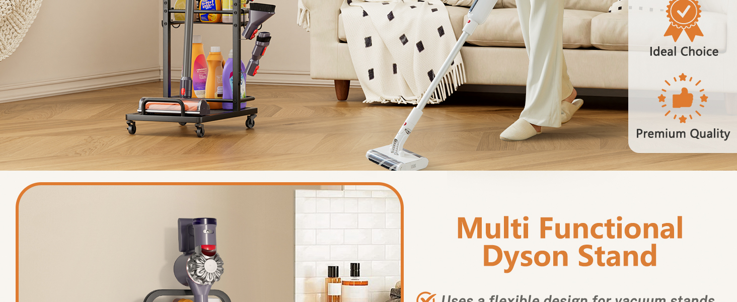 Підставка для пилососа, металева, настінна/підлогова, з коробкою для зберігання, сумісна з Dyson Gen5 V15s V15 V12 Slim V11 V10 V8 V7 V6 та аксесуарами