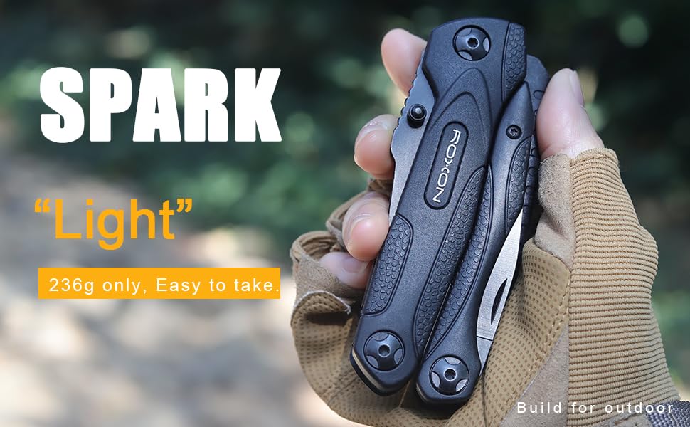 Мультитул ROXON CM1349 Spark: 14-в-1, мультиінструмент, плоскогубці, для туризму та виживання