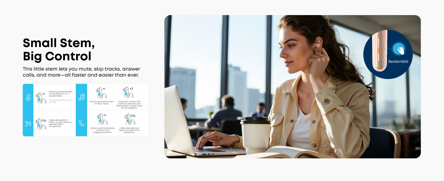 Soundcore Liberty 5 - бездротові навушники Anker з активним шумозаглушенням (ANC), Dolby Audio, швидкою зарядкою та 6 мікрофонами (Колір: Персиково-рожевий)