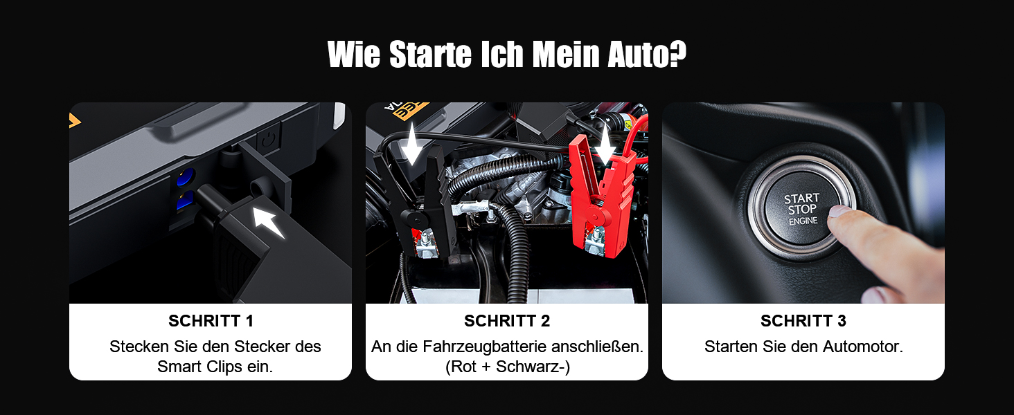 Powerbank Starthilfe Povasee UltraSafe для автомобіля 12V: Jump Starter з LED, 5000A, 2 USB-виходи (до 10л бензину/8л дизеля)