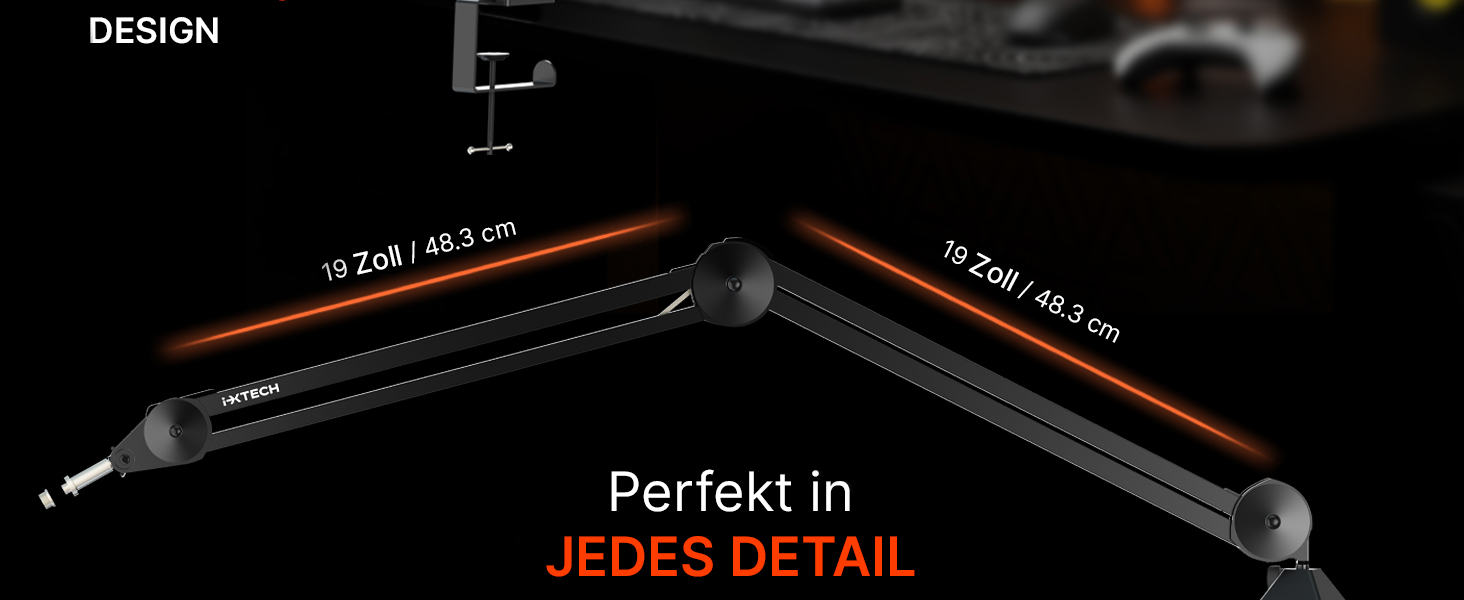 IXTECH Dynaisches мікрофон з нирковою характеристикою RGB, USB/XLR, для студії, подкастів, стрімінгу, запису, геймінгу, співу, Voice-Over, білий (MI06 Large)