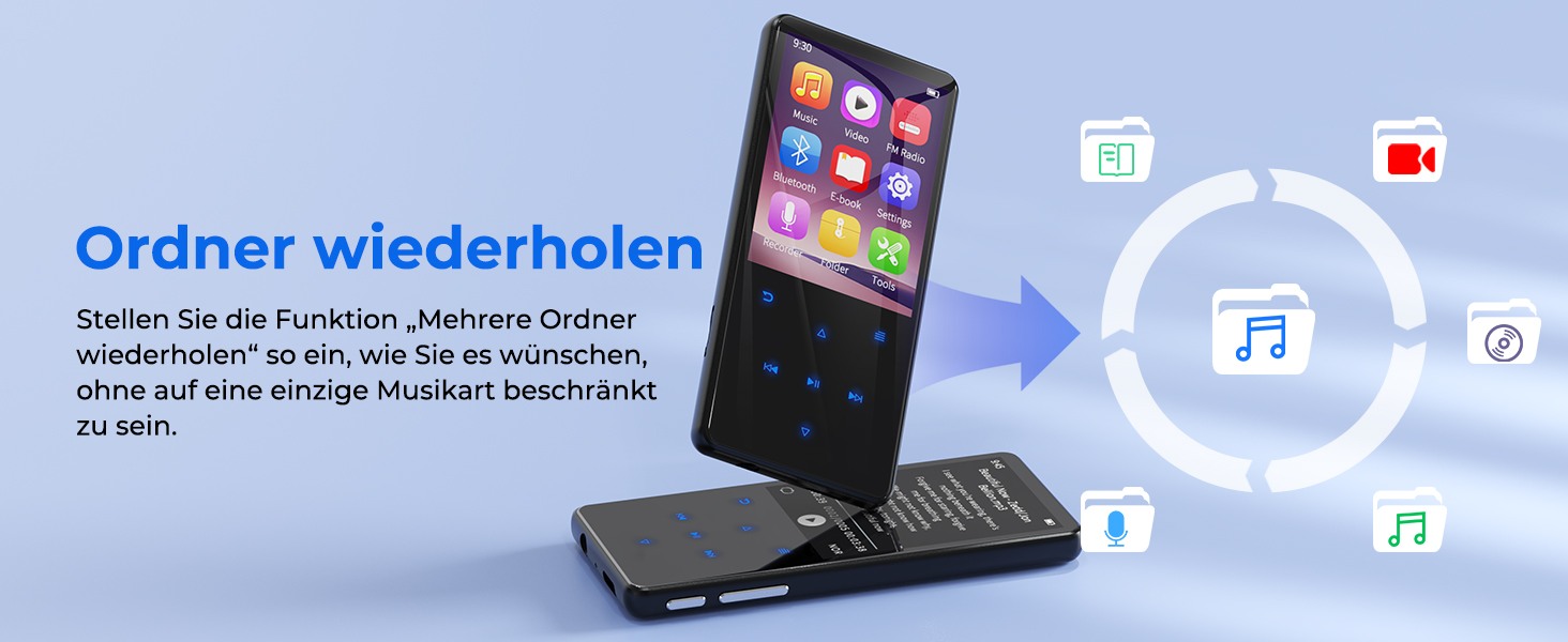 MP3 плеєр 64GB з Bluetooth 5.3 та екраном 2.4