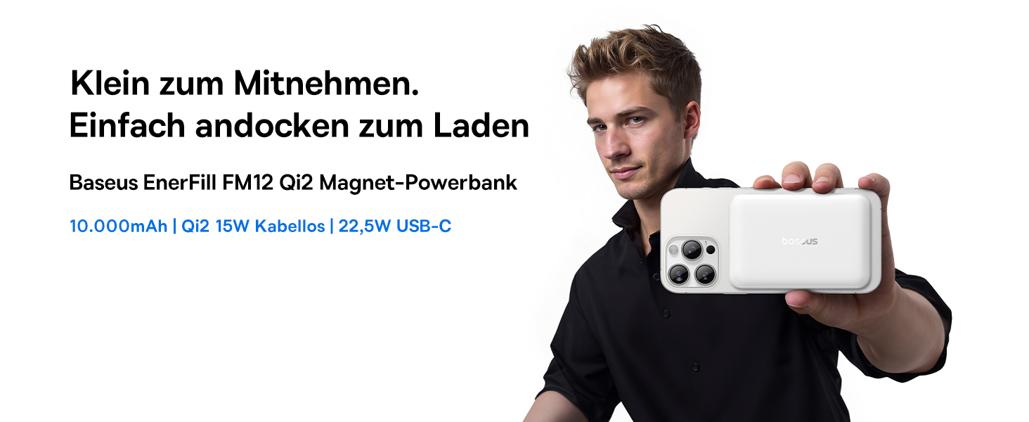 Power Bank Baseus EnerFill MagSafe 10000mAh з PD 22.5W та бездротовою зарядкою 15W для iPhone