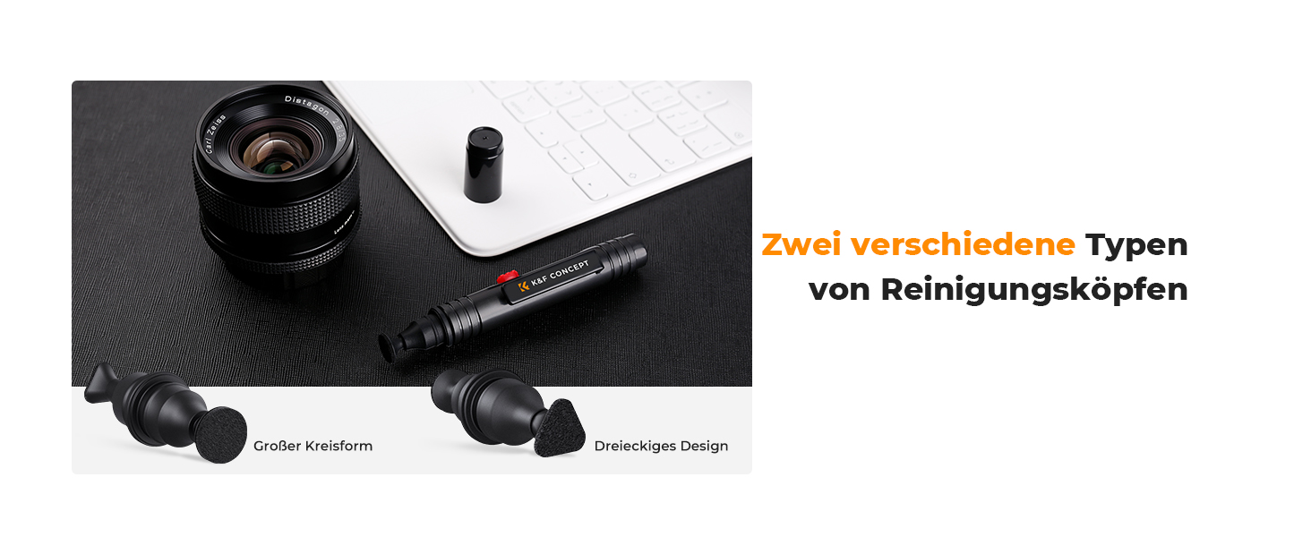 Набір для чищення об'єктивів K&F Concept: м'який пензлик для чищення цифрових камер, лінз, фільтрів та оптики