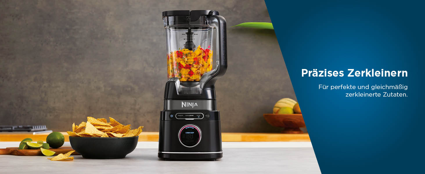 Ninja 2-in-1 Detect Power Mixer Pro with Single Serve - 1200W Power Blender with Pitcher & 2 Single Serve Cups - Smoothie, Vegetable & Frozen Drink Mixer - TB301EU