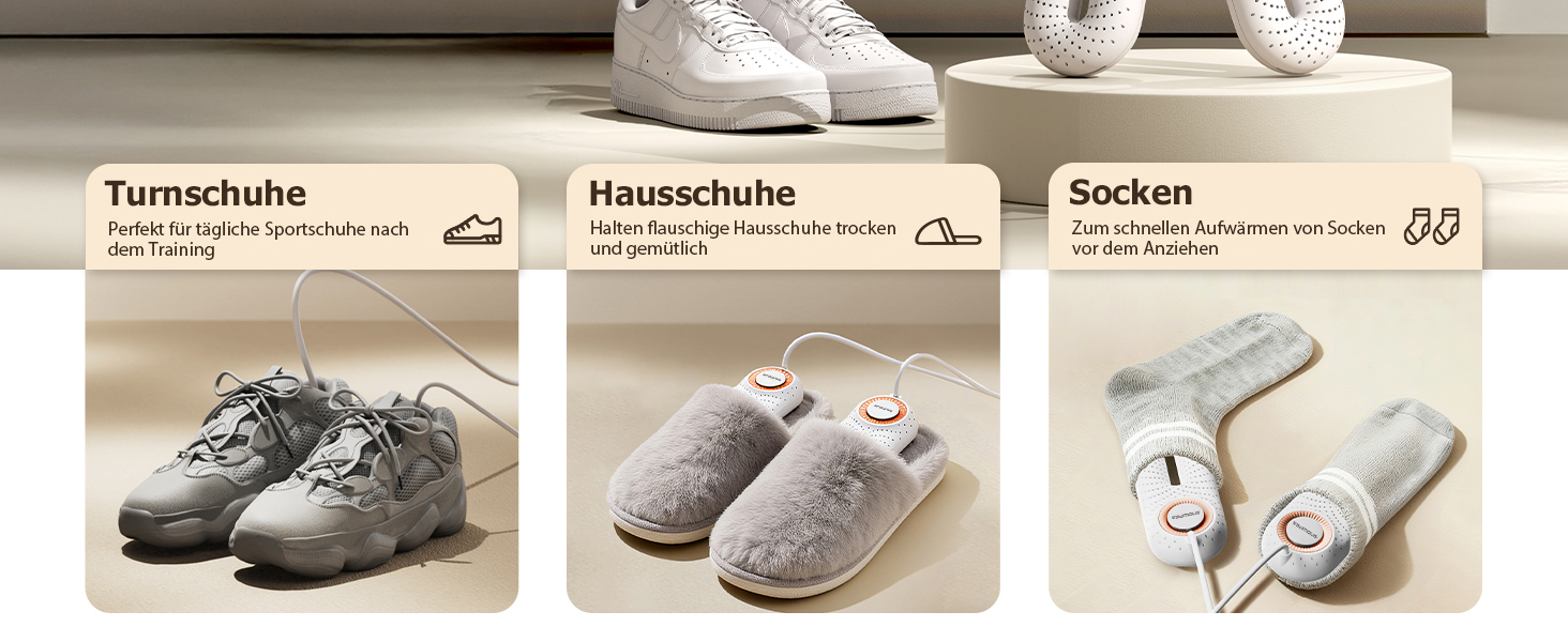 Сушарка для взуття електрична Snowpea Ultra з вентилятором, 37 Вт, швидке сушіння гарячим повітрям, біла