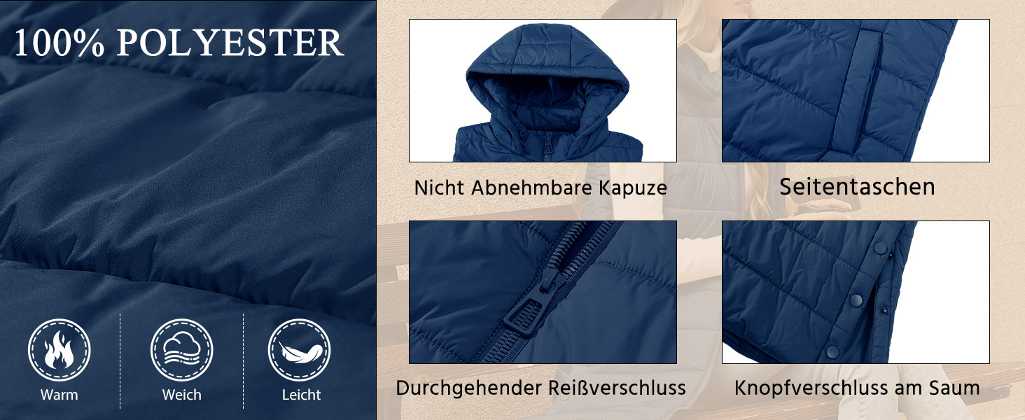 Легка степкова жилетка CTOP з капюшоном, чорна, XL. Зручна жилетка для переходу між сезонами, з блискавкою та кишенями. Ідеальна для піших прогулянок та кемпінгу.