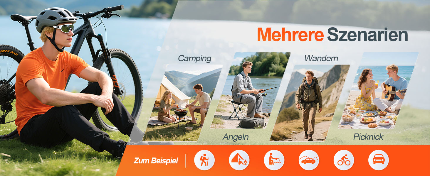 Сонячний павербанк 26800mAh elzle з 2 USB-A виходами та 1 USB-C входом, вологостійкий зовнішній акумулятор з 4 сонячними панелями та ліхтариком для смартфонів, планшетів, кемпінгу, чорний