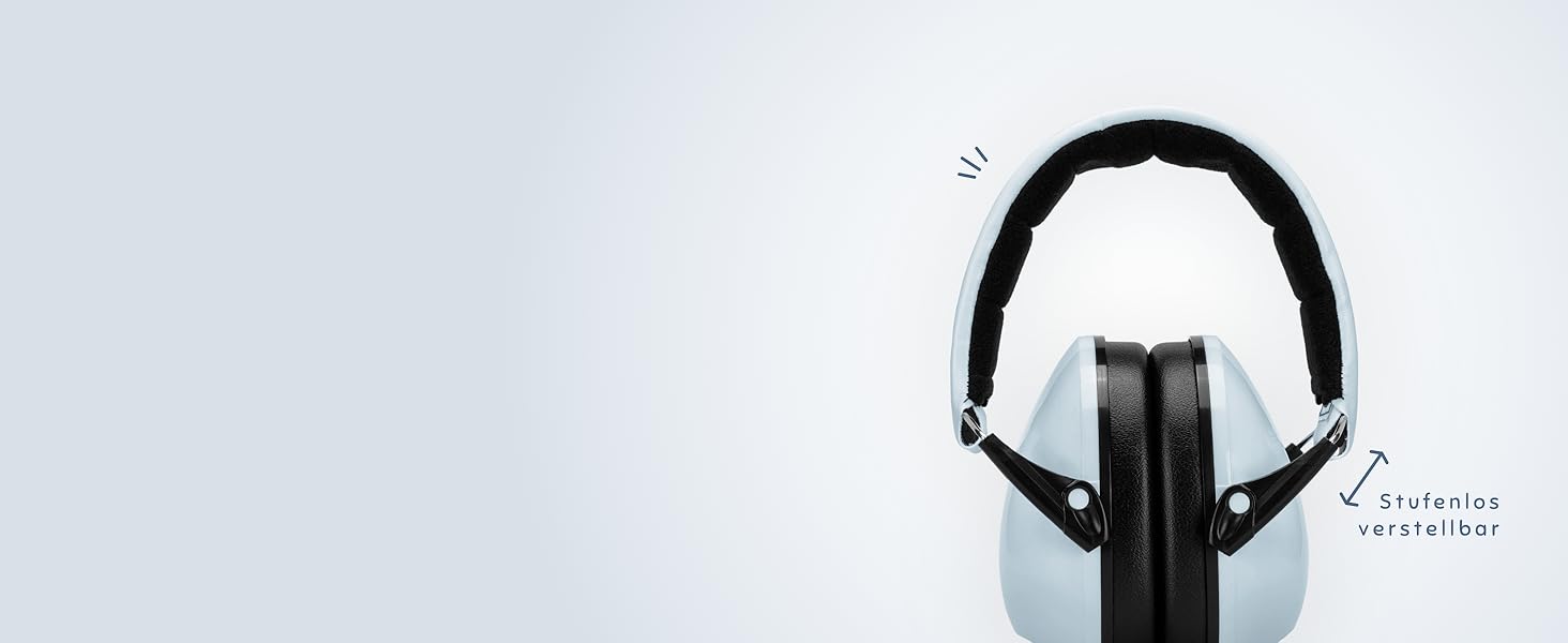 Schallwerk® Kapselgehörschutz Kiddies: навушники шумозахисту для дітей, преміум-якість, блакитний | захист від шуму для повсякденного використання та заходів