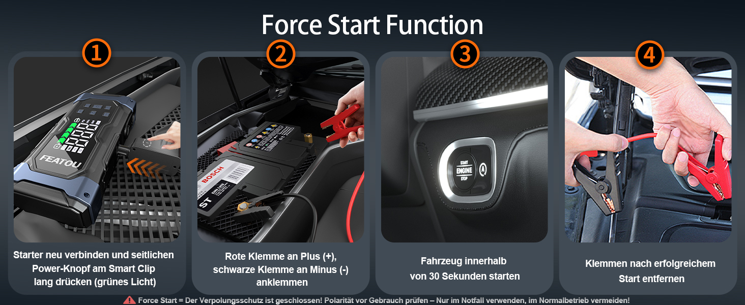 Powerbank для автомобіля Starthilfe 7000A з компресором 150PSI, 12V, до 10L дизеля, QC3.0, LCD, ліхтарик