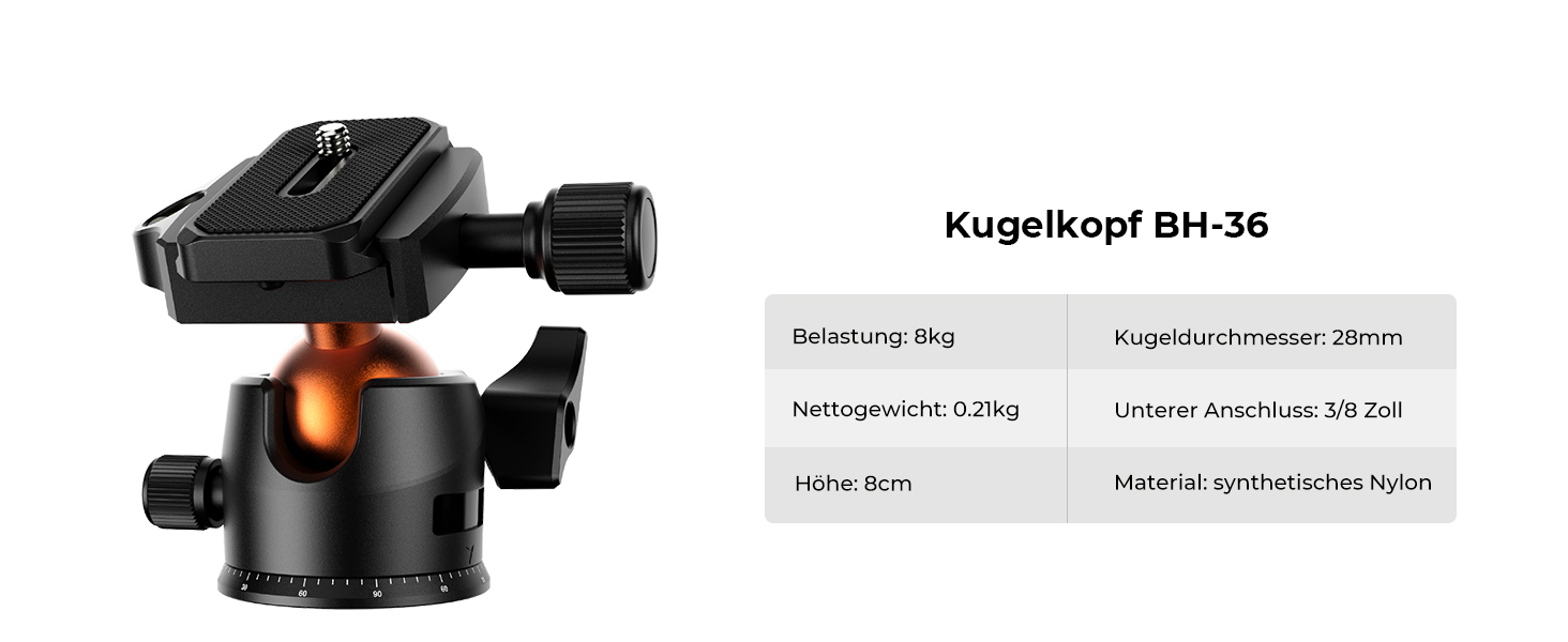 Штатив K&F Concept O234A1: компактний, легкий, для камери та смартфона, 163 см, алюміній