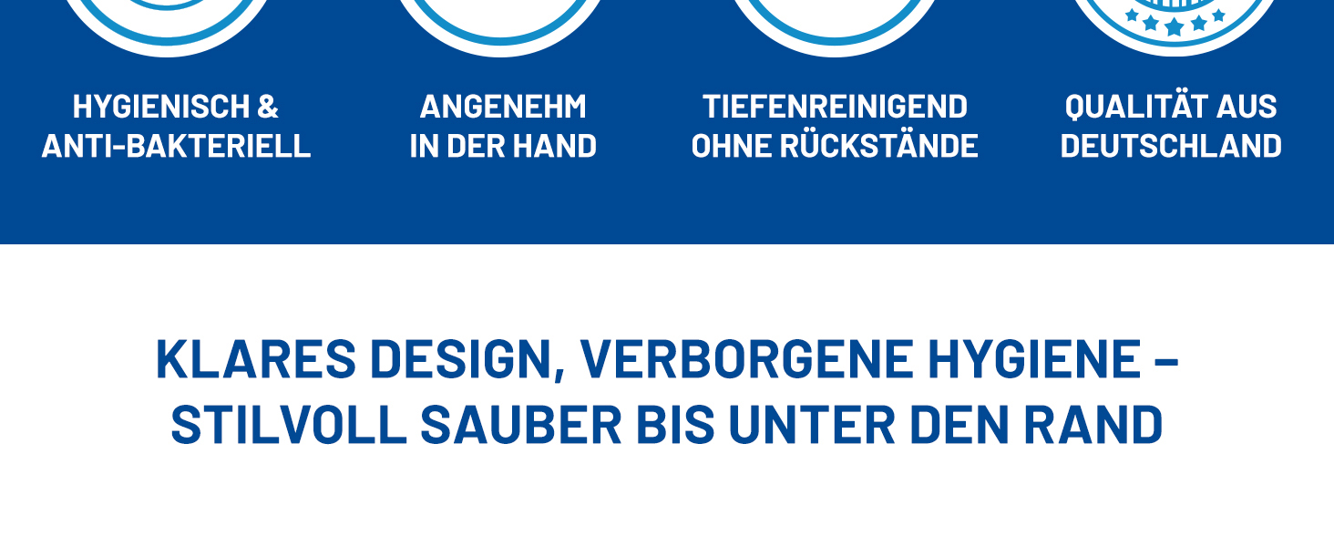 Набір для туалету Rival Life Style з круглою щіткою, ручка з нержавіючої сталі та кришка з масивної букової деревини – ергономічна щітка для туалету – для швидкого та ретельного очищення. (Чорний, щітка з нотками)