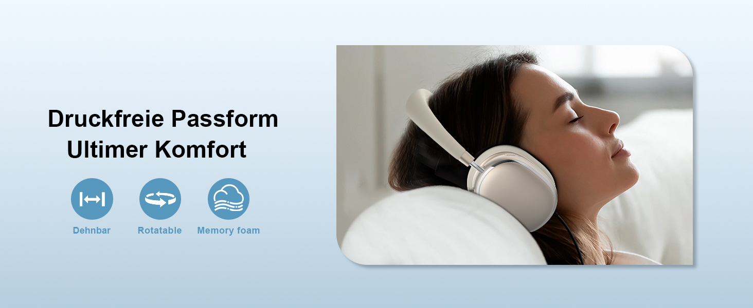 Навушники бездротові Bluetooth 6.0 NC95 з активним шумозаглушенням, поворотним регулятором, 120+ годин роботи, EQ налаштування через додаток, для подорожей та спорту (Зоряне світло)