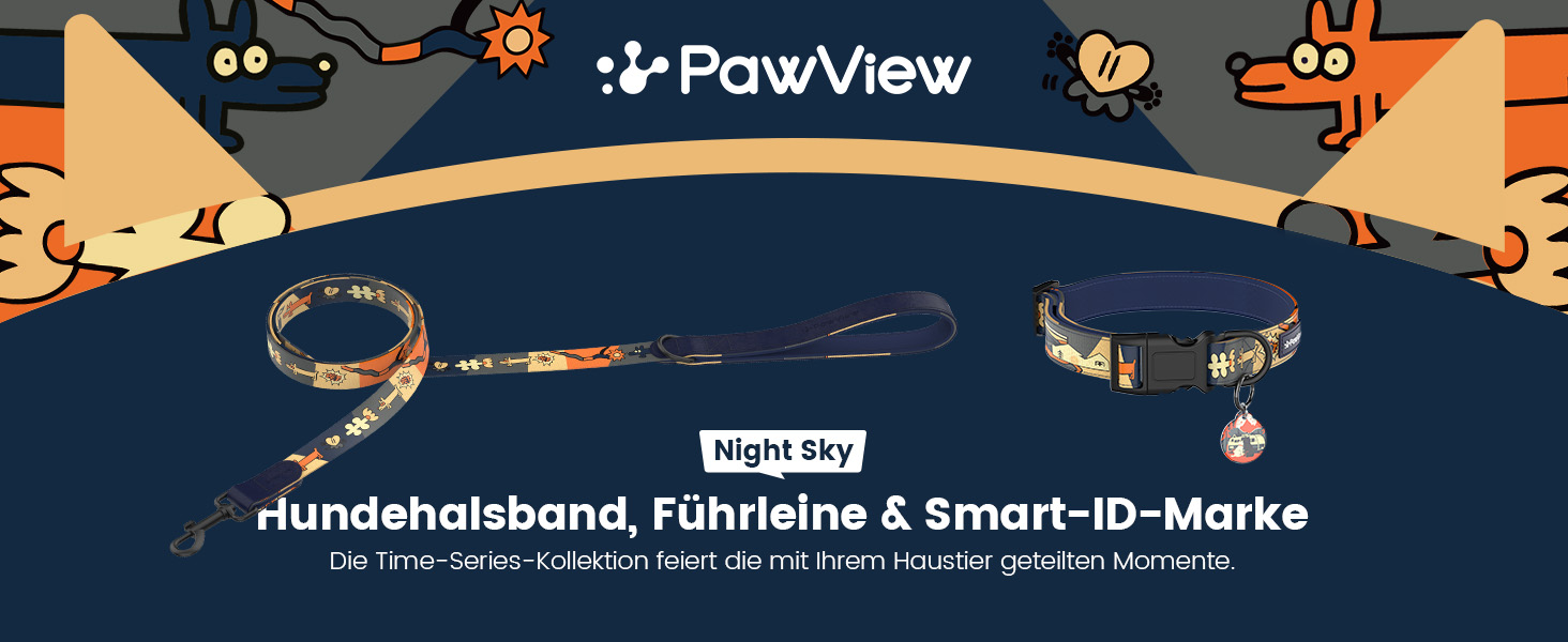 Набір повідка та нашийника для собак, регульований, чорний, S (28–43 см, 1.5 м)
