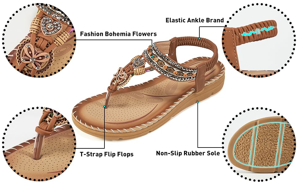 Босоніжки жіночі Slingback ортопедичні літні, чорні 42 EU. Комфортні сандалі з м'якою устілкою для широкої ноги (Hallux Valgus), пляжні, в стилі бохо.
