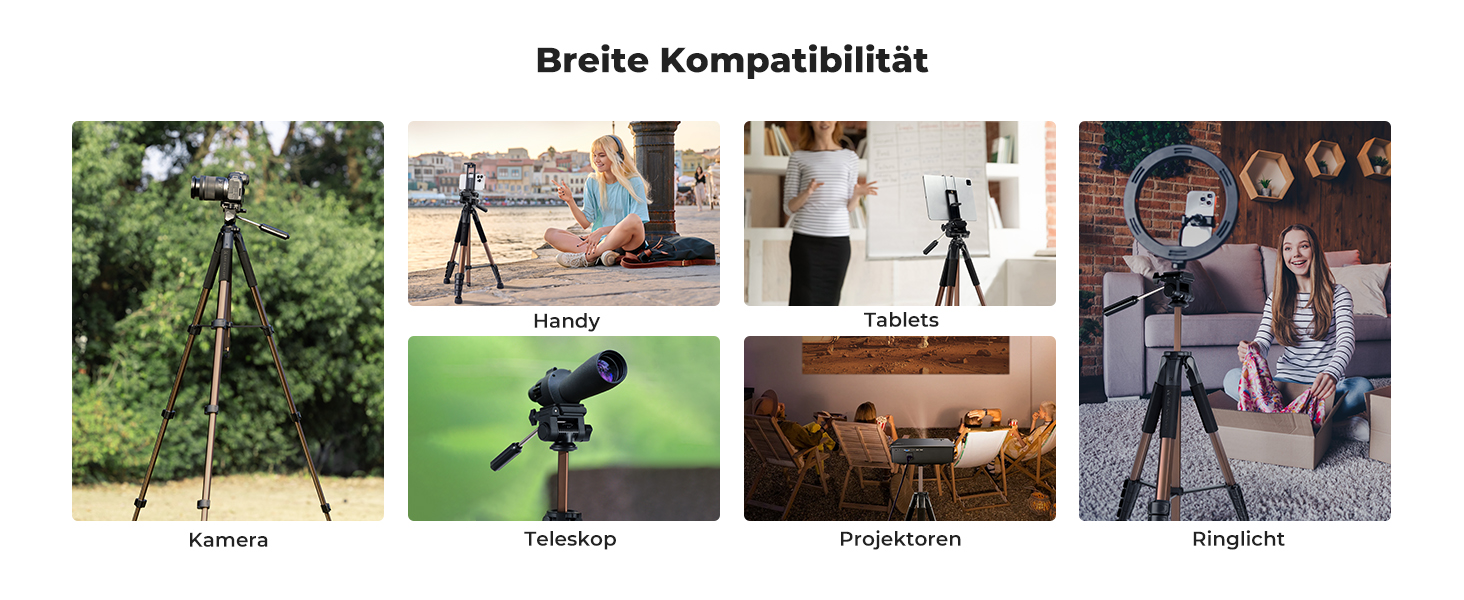 Штатив K&F Concept S255A3+BV01: Легкий штатив з сумкою, для камери/DSLR/відеокамери, з підтримкою смартфонів та планшетів (190см, 2-в-1)