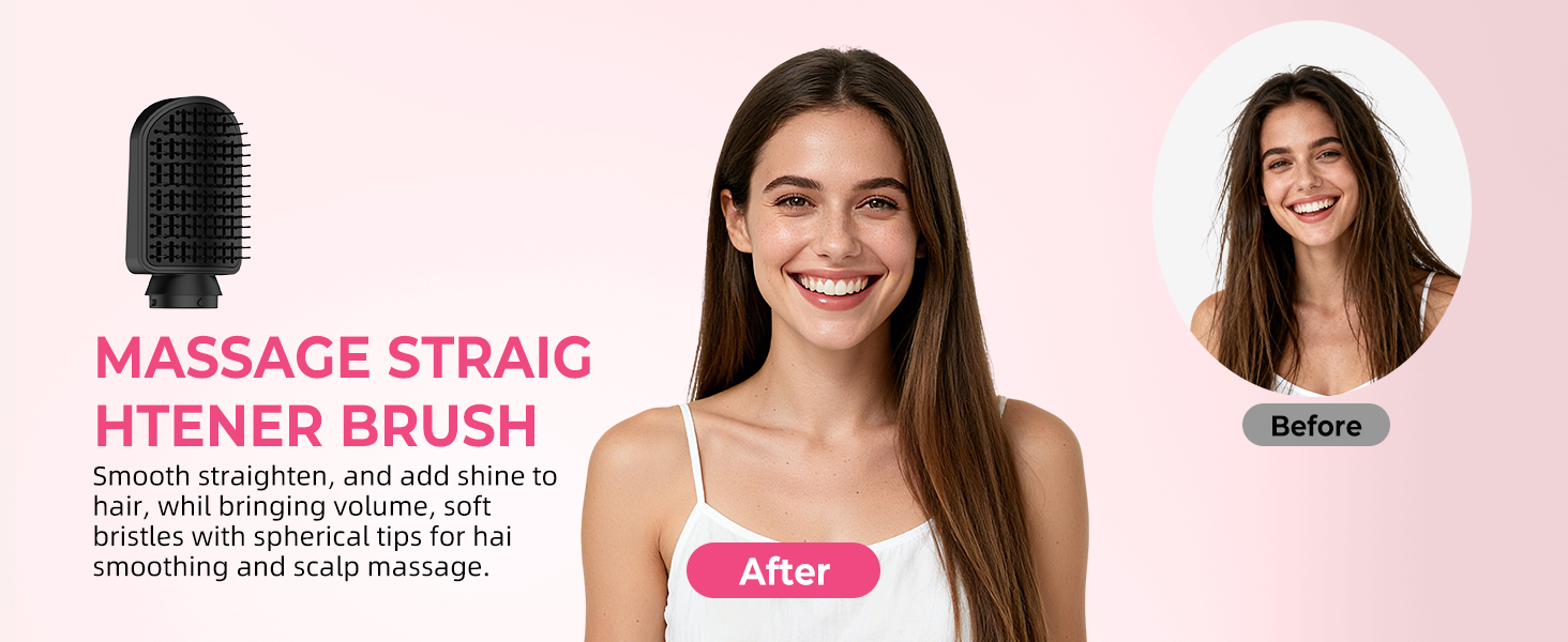 Atopskins 7-в-1 Airstyler: професійний набір для укладки волосся, 110000 об/хв, 1400 Вт. Фен-щітка, локон, випрямляч, іонізація. Для об'єму, сушіння та укладки. Чорний та золотий колір.