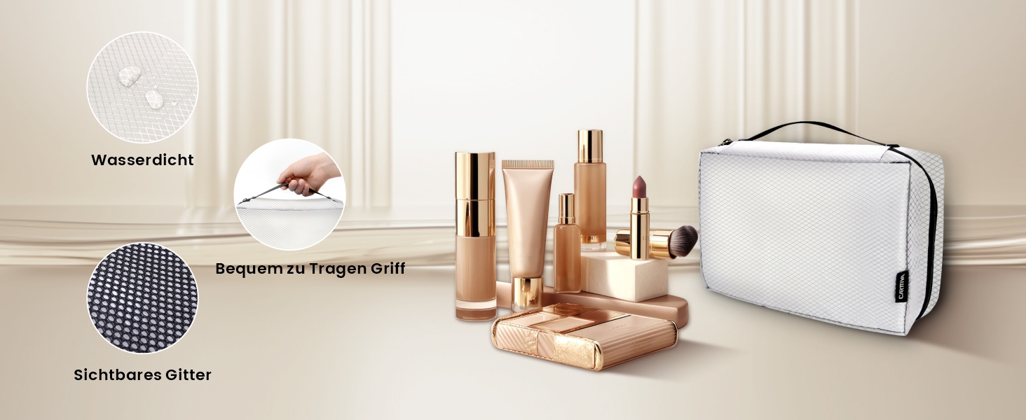 Набір органайзерів для валізи з компресією, 6 шт. - Кубики для пакування одягу, білий (Elfenbein) - Організація багажу в дорогу