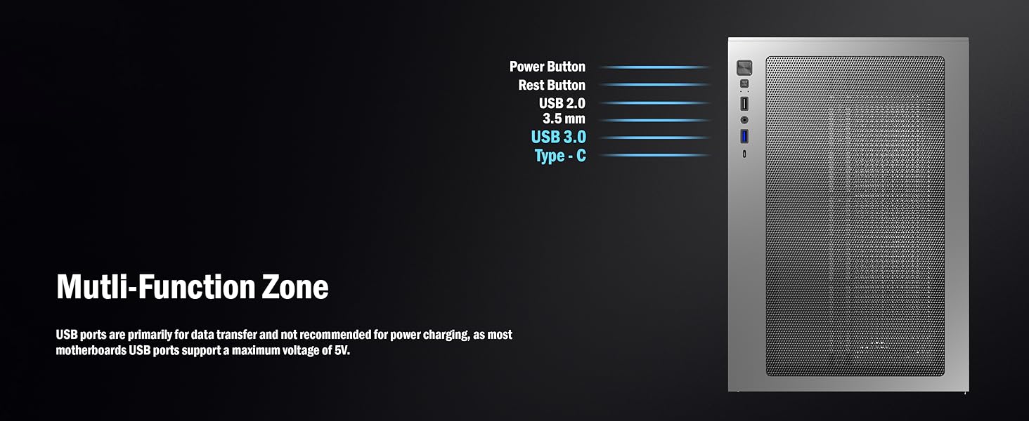 Корпус ПК KEDIERS G500 (білий) з 7 ARGB-вентиляторами, Mid-Tower ATX, з подвійним загартованим склом, для геймінгу